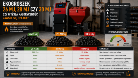 Ekogroszek 26 MJ, 28 MJ czy 30 MJ