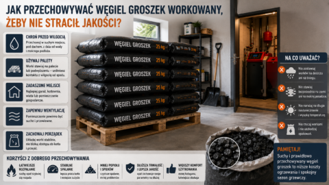 Jak przechowywać węgiel groszek workowany.