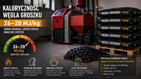 Kaloryczność węgla groszku.