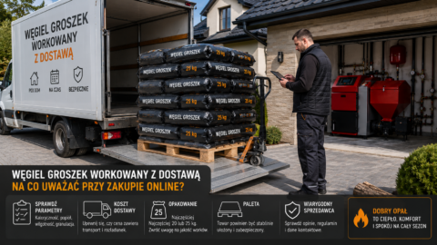 Węgiel groszek workowany z dostawą.