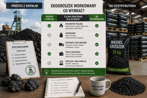 Ekogroszek workowany prosto z kopalni